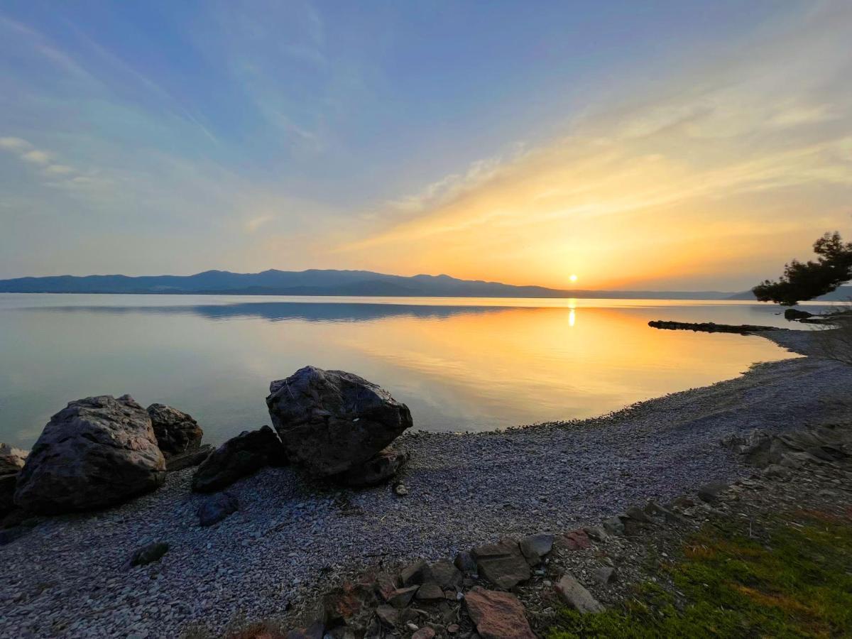 Seafront Traditional Stone House In Sunset Olive Grove - B Villa Alyfanta ภายนอก รูปภาพ